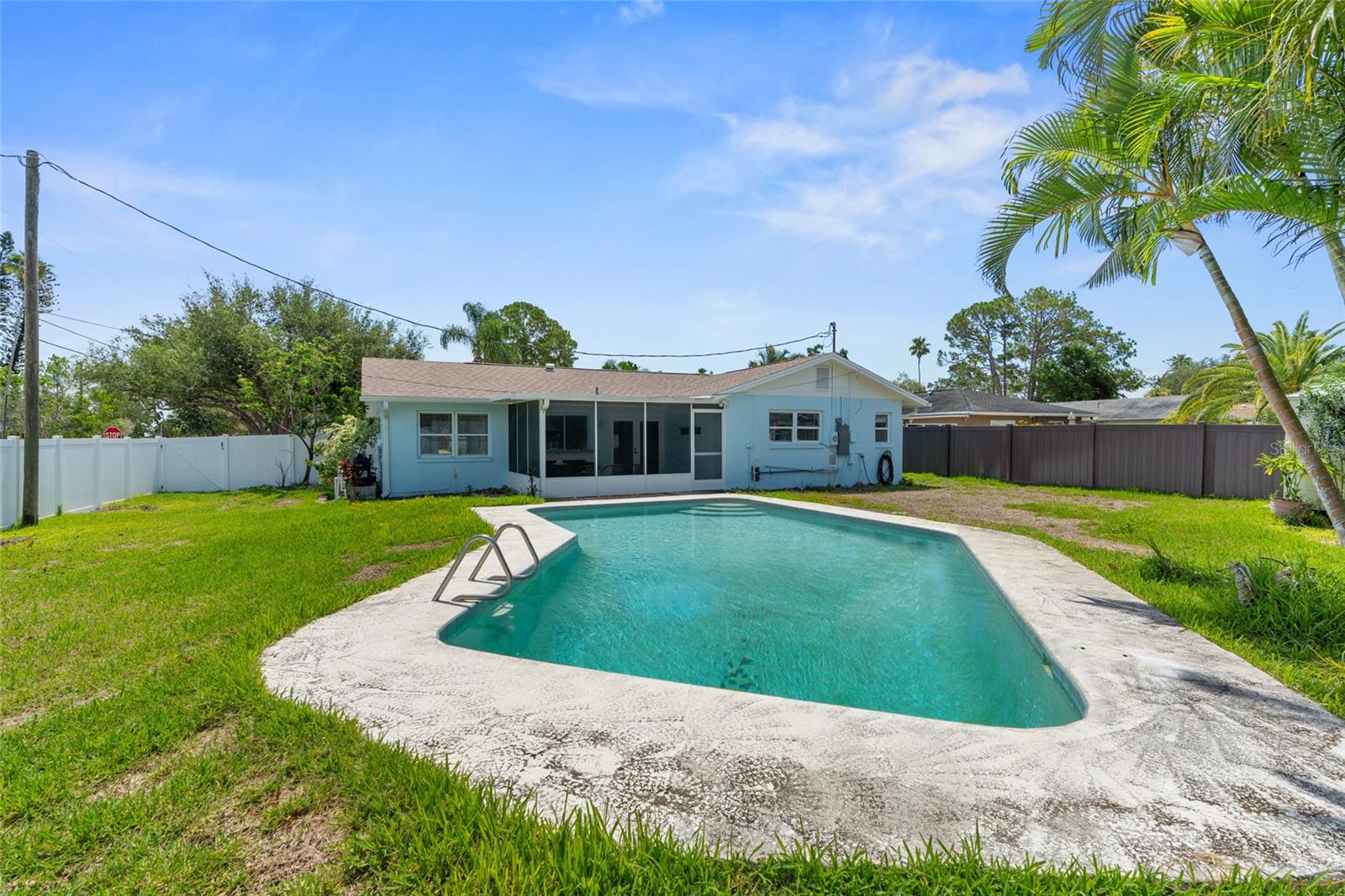 Pool and backyard