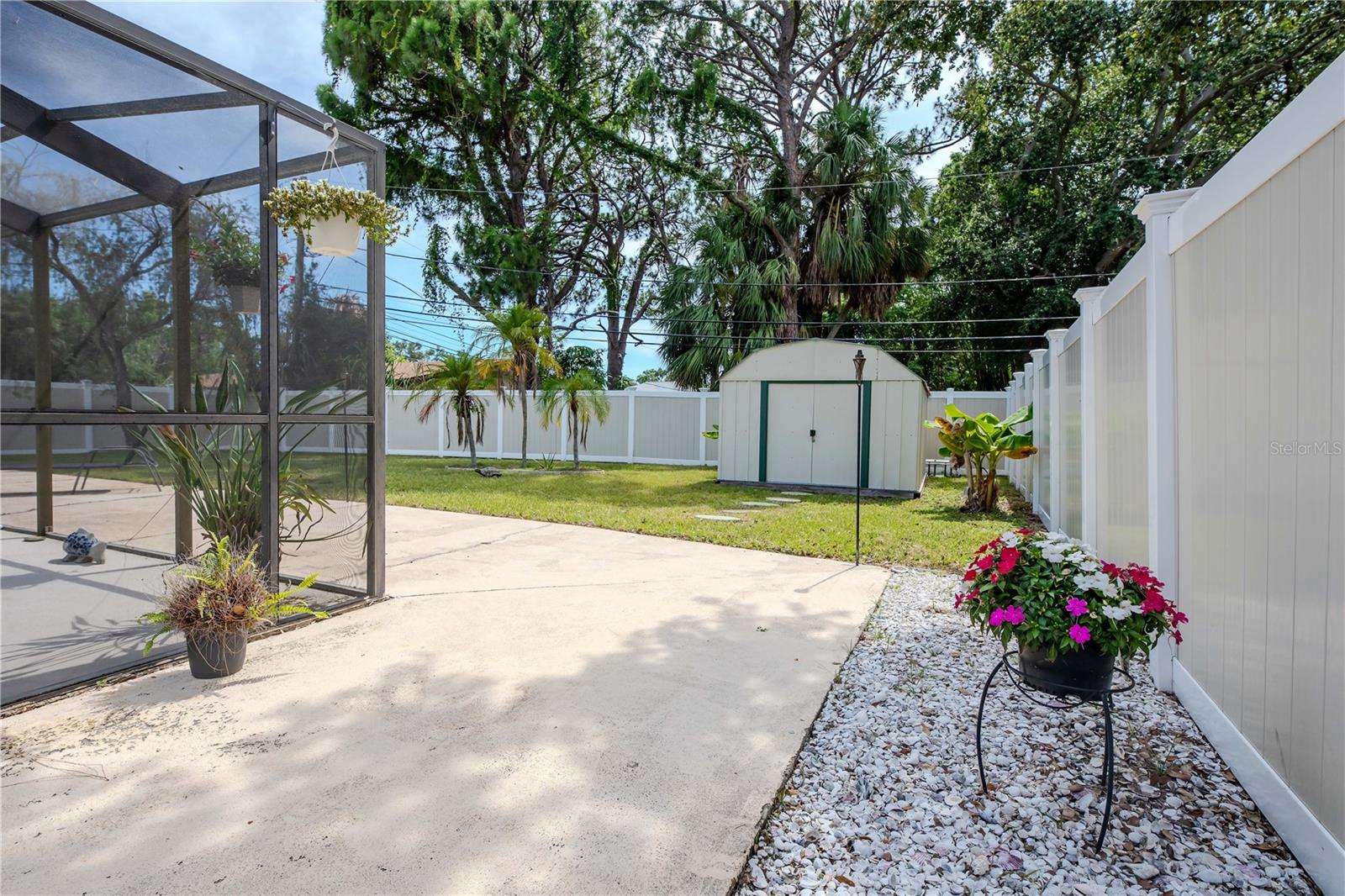 Paved Walkway and large yard
