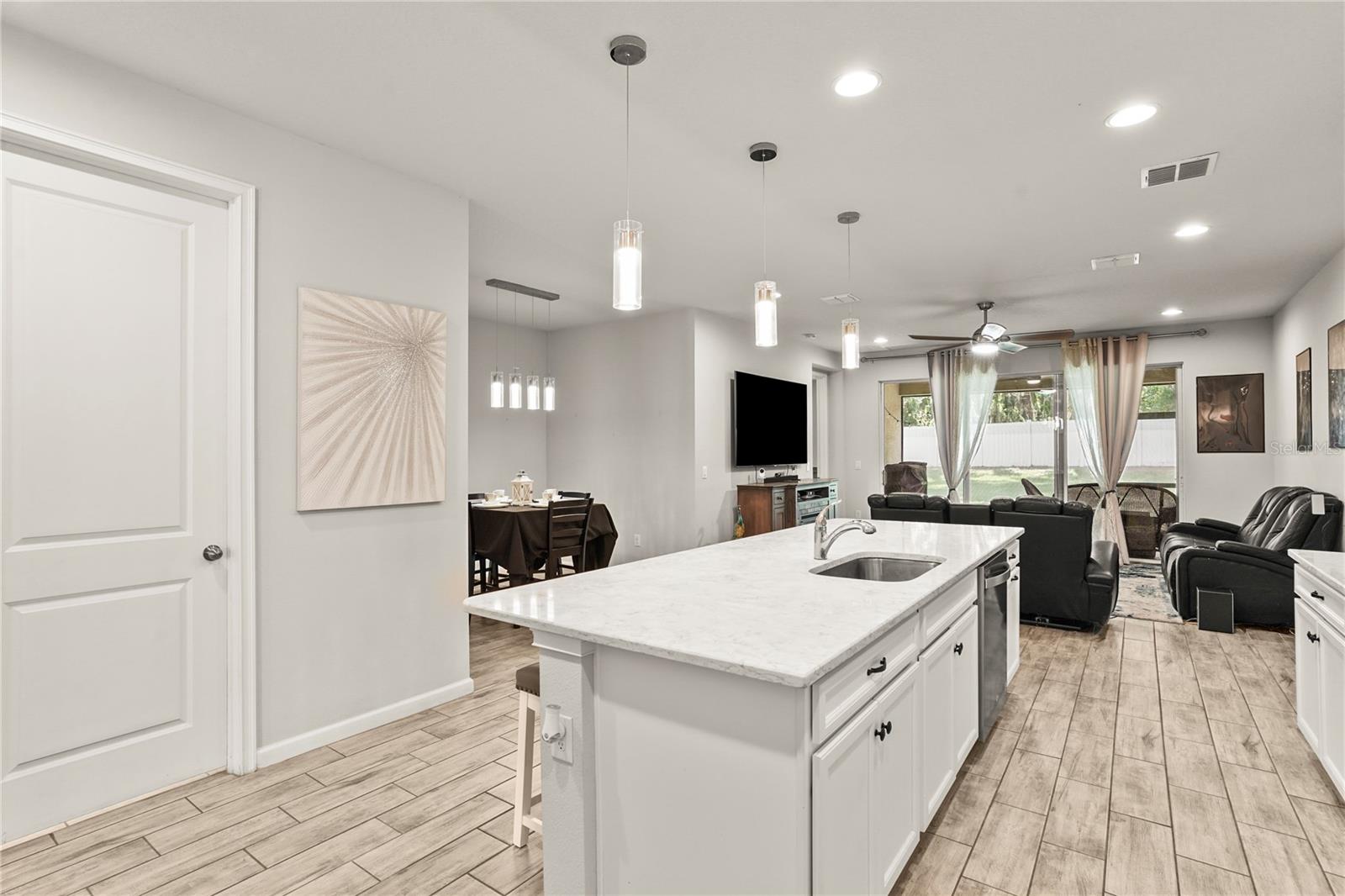 Kitchen looking towards living room
