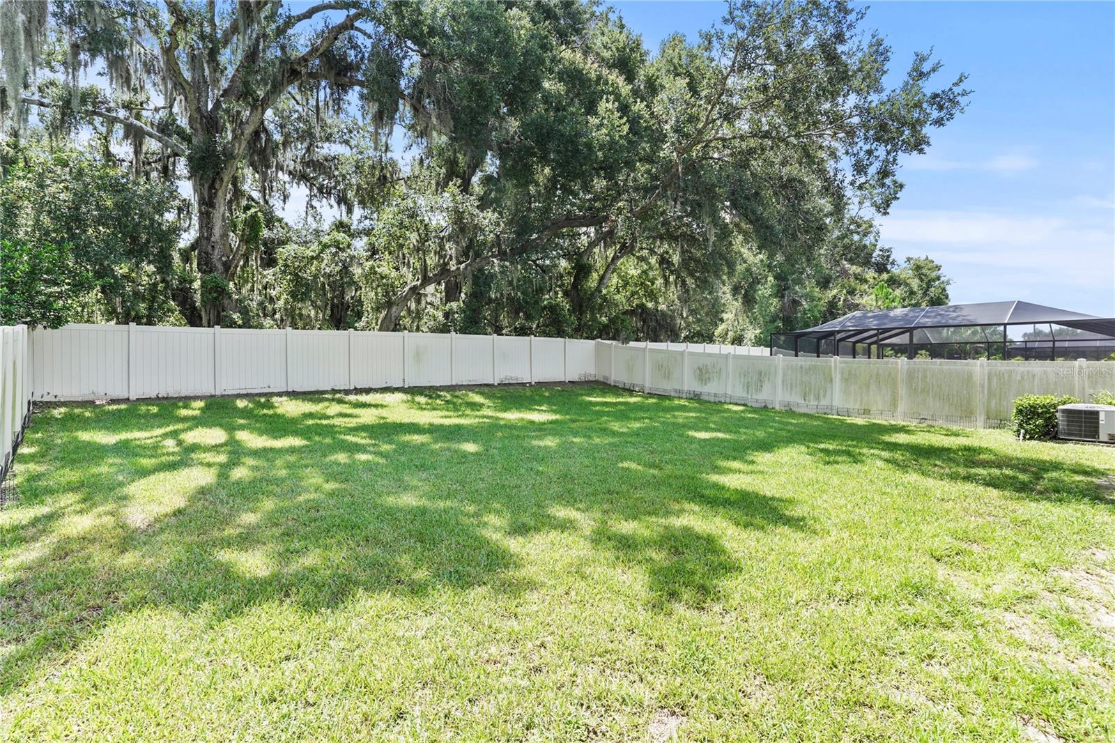 Fully fenced back yard