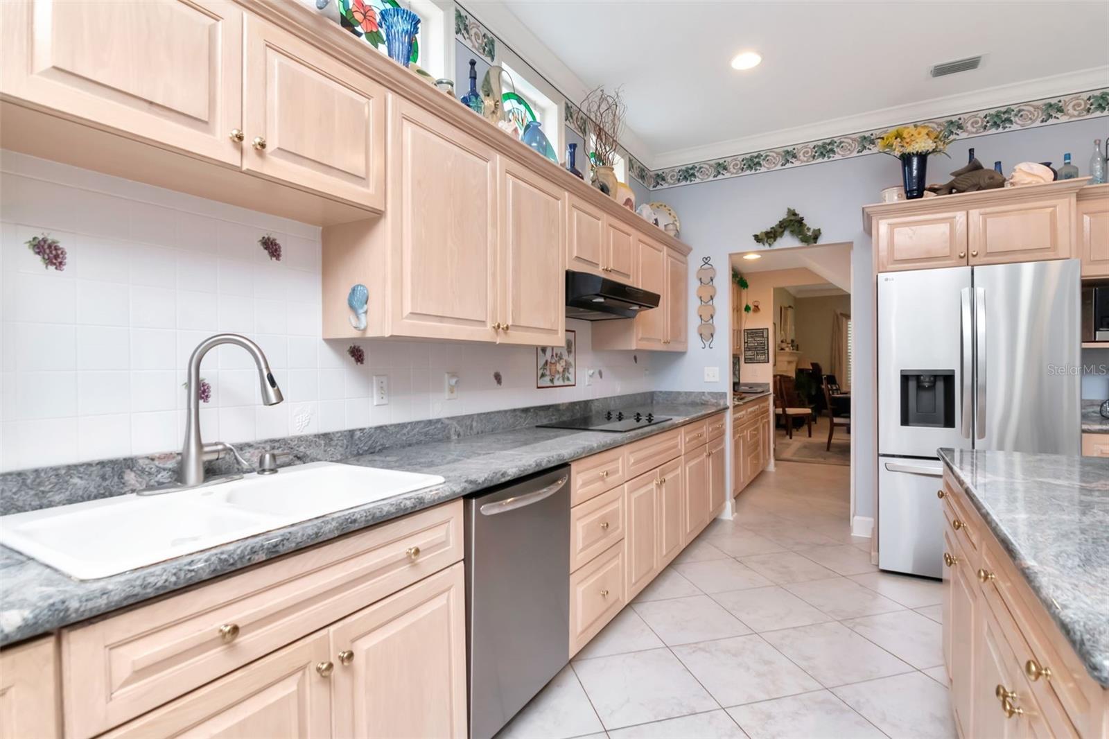 Kitchen and dining room connect via a butler's pantry.