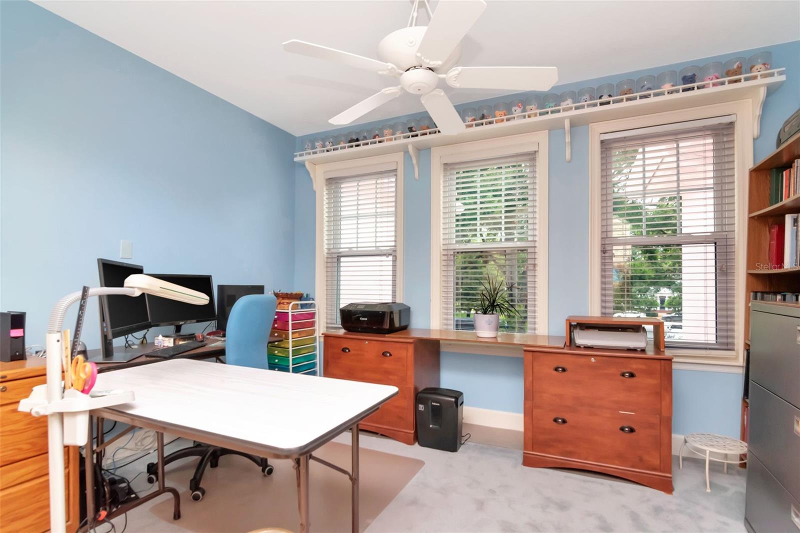 Office on 2nd floor overlooks Waverly Park