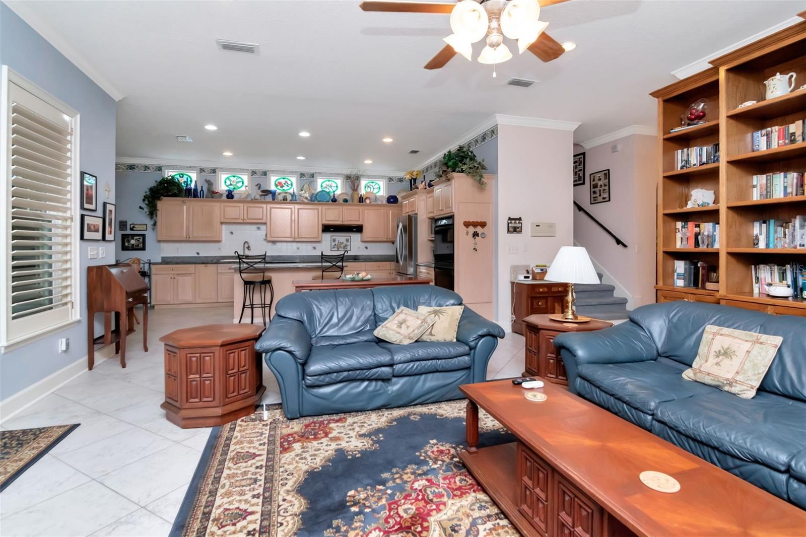 Family room, kitchen and breakfast area are open