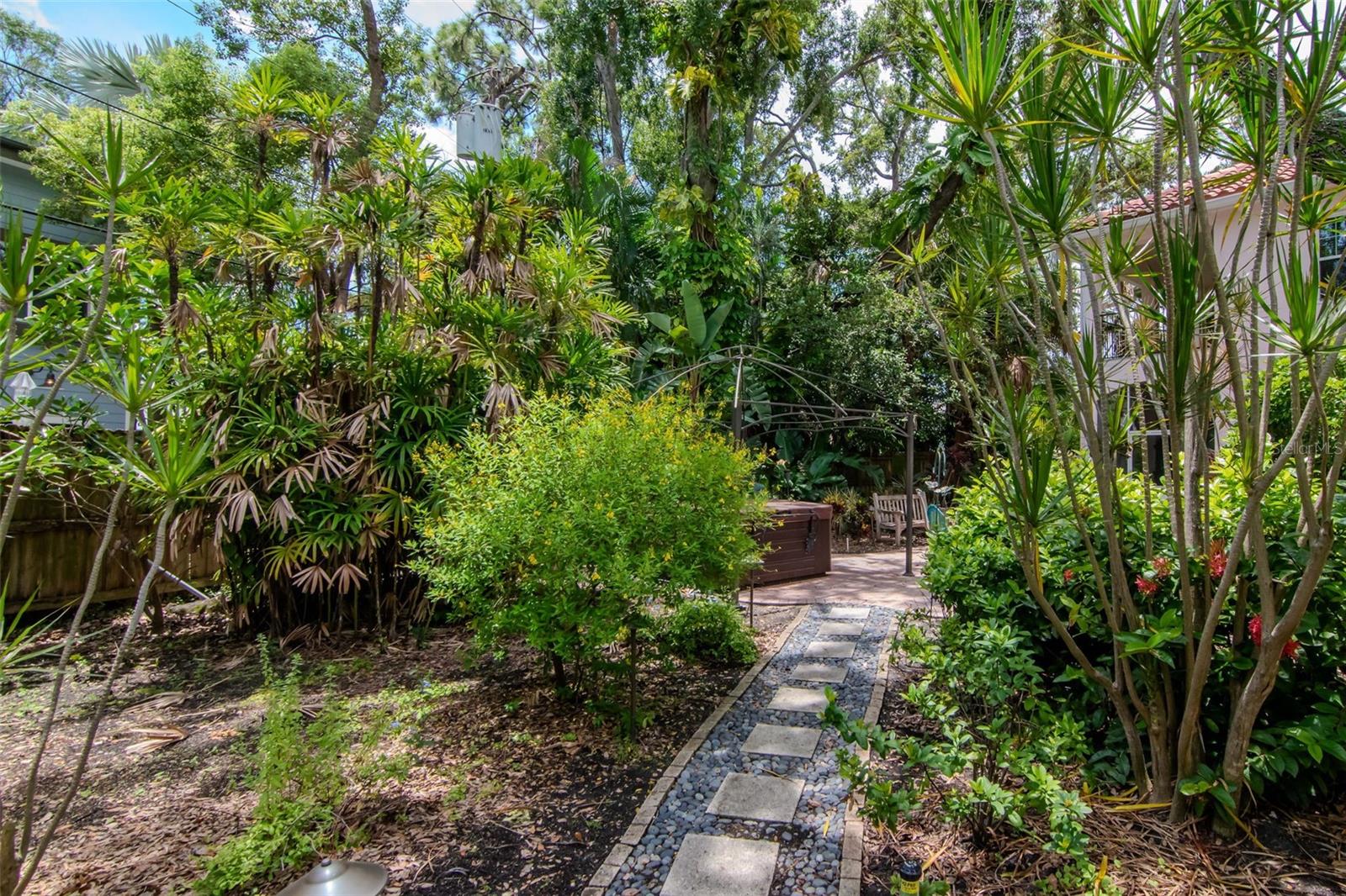 Relax in the spa in your private garden.