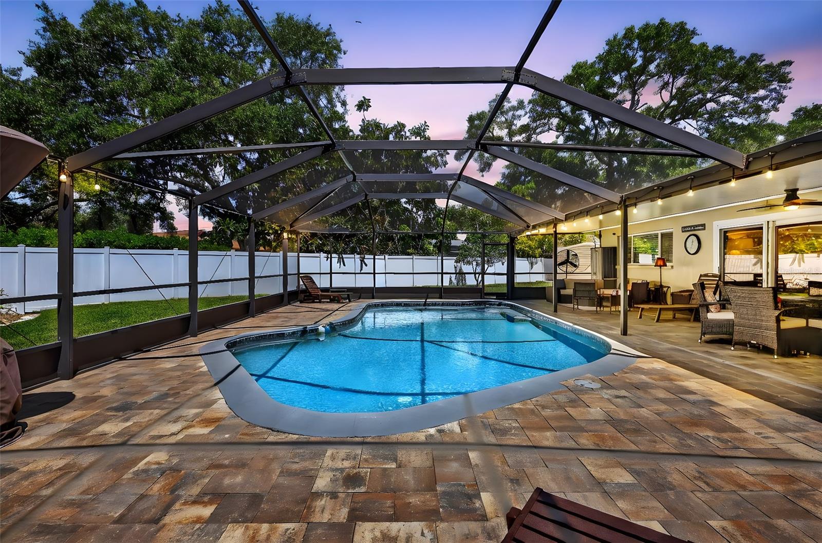 Incredible pebble-tec pool.