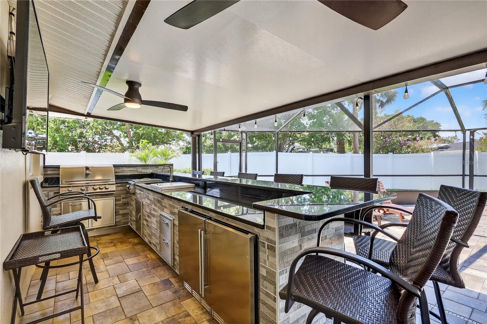 Outdoor kitchen is exquisite!