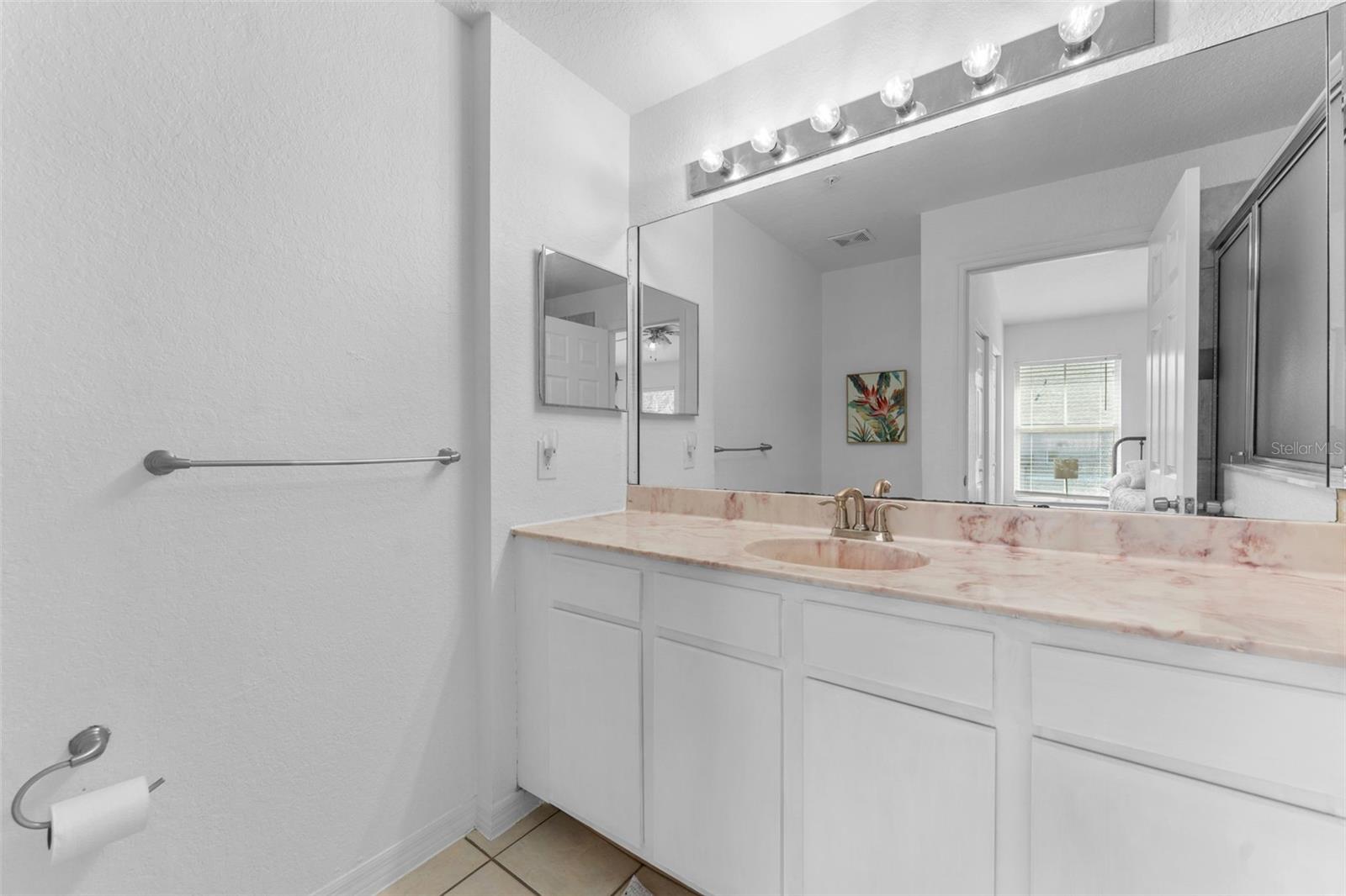 2nd bath with glass enclosed shower