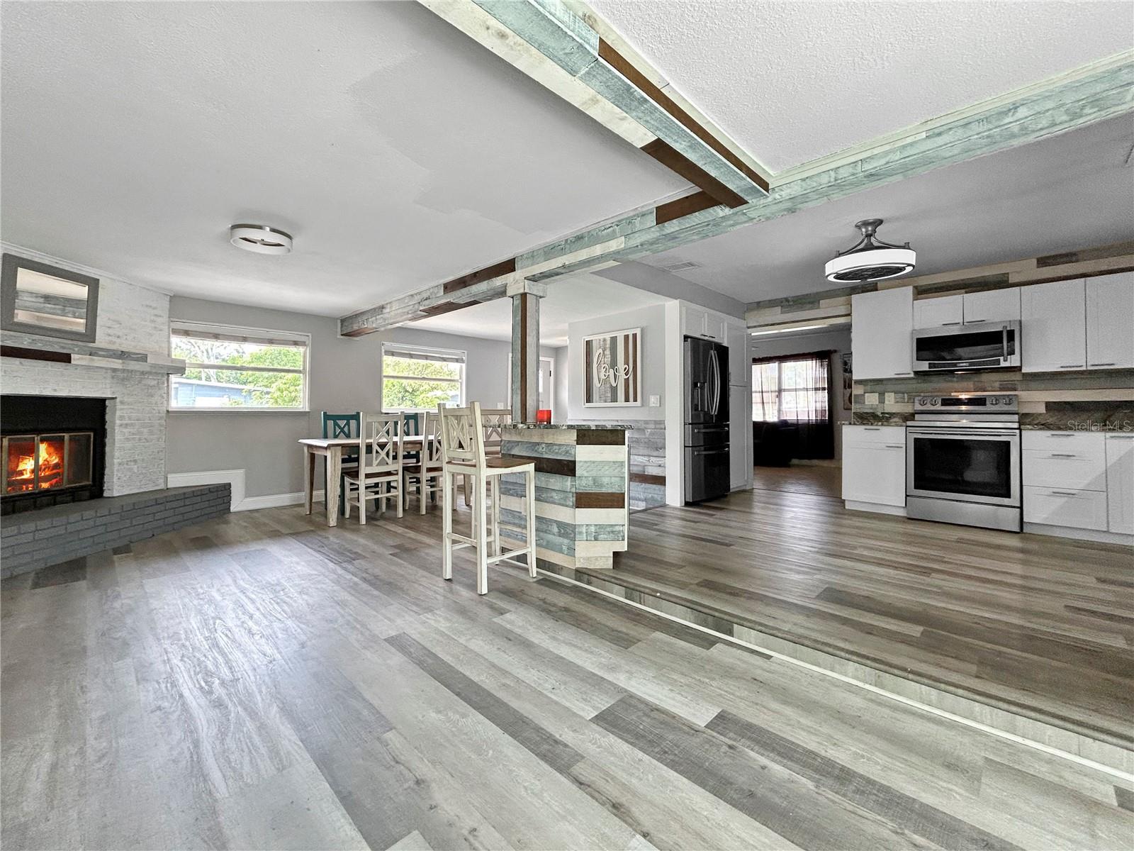 Open Kitchen and Dining area.