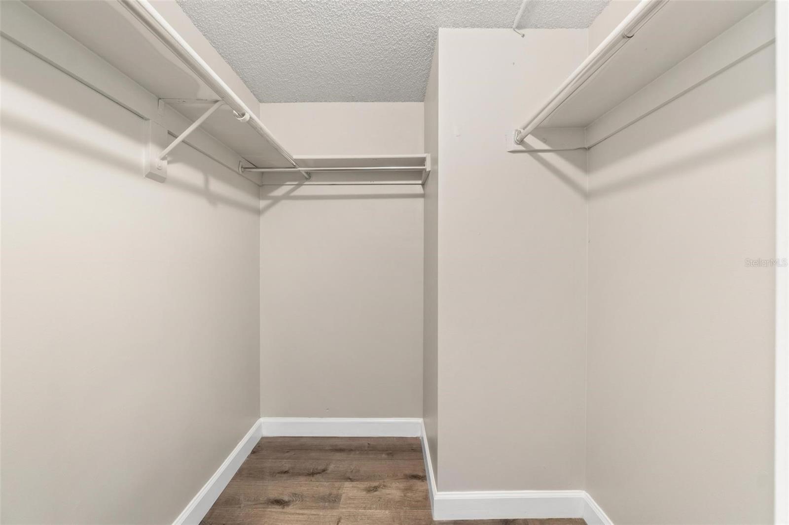 Walk in master closet