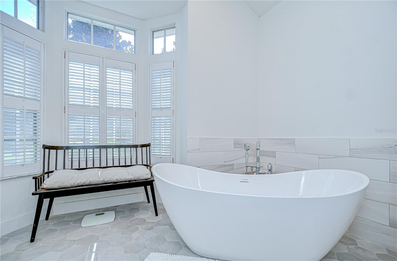 New stand alone soaking tub!