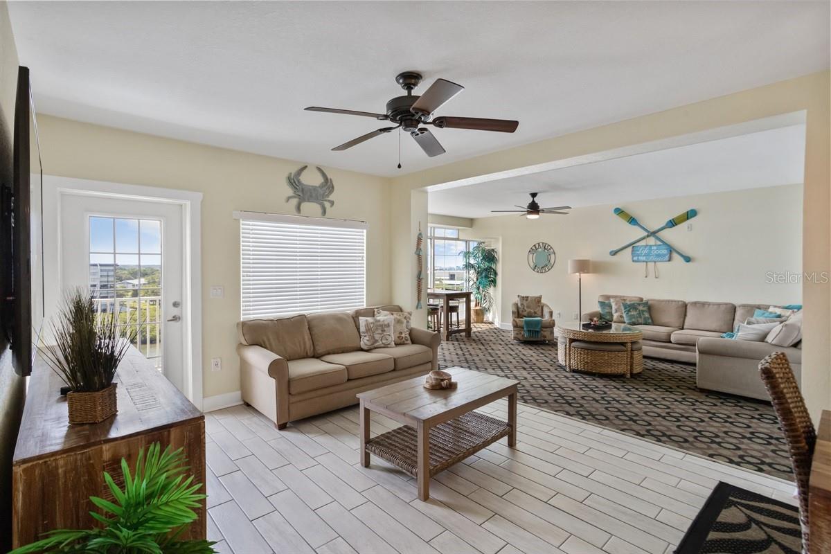 Living Room with Door to the Balcony