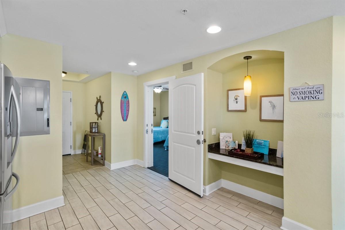 Foyer and Built in Desk
