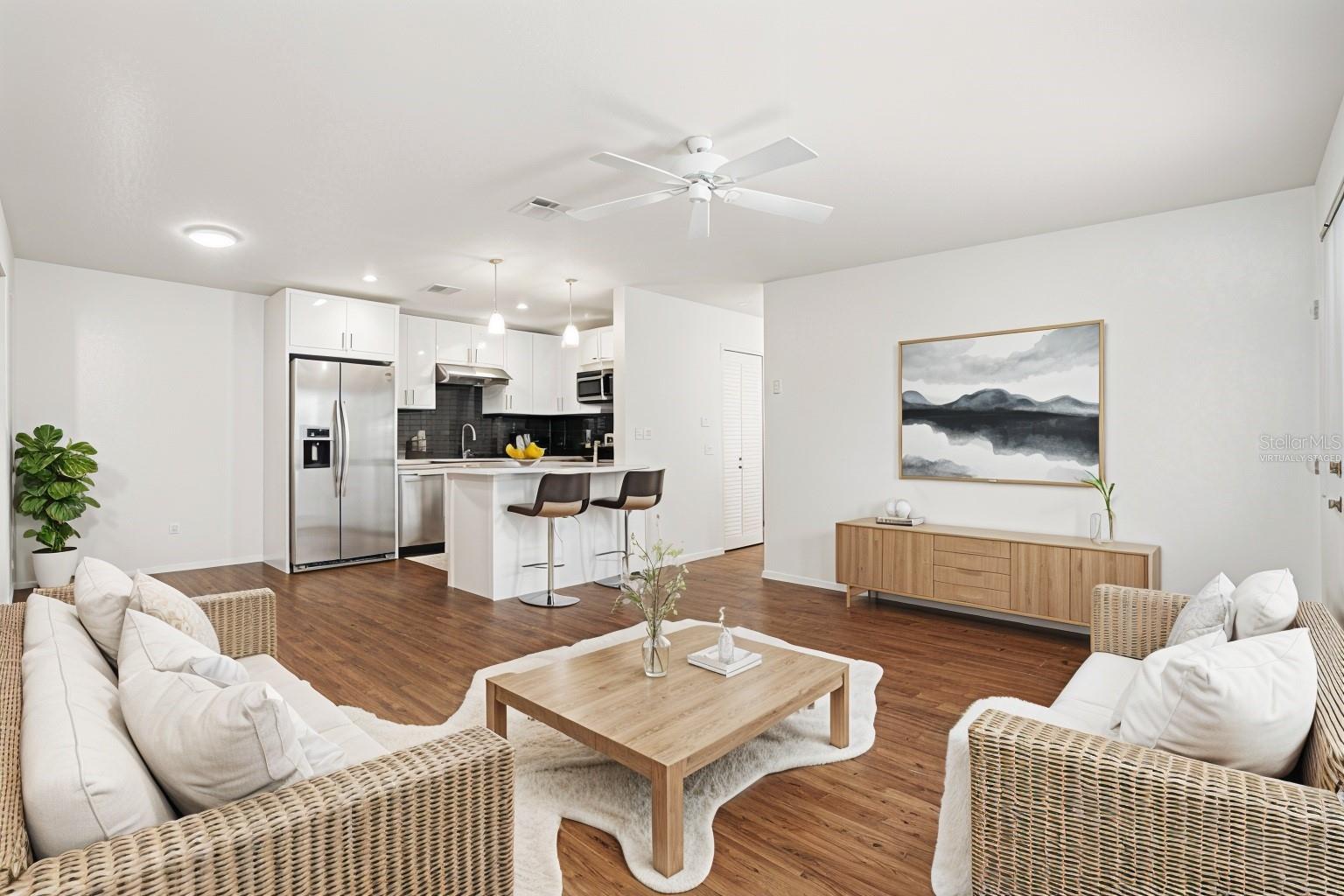 Want the same room? This "Virtually Staged" furniture can be purchased.