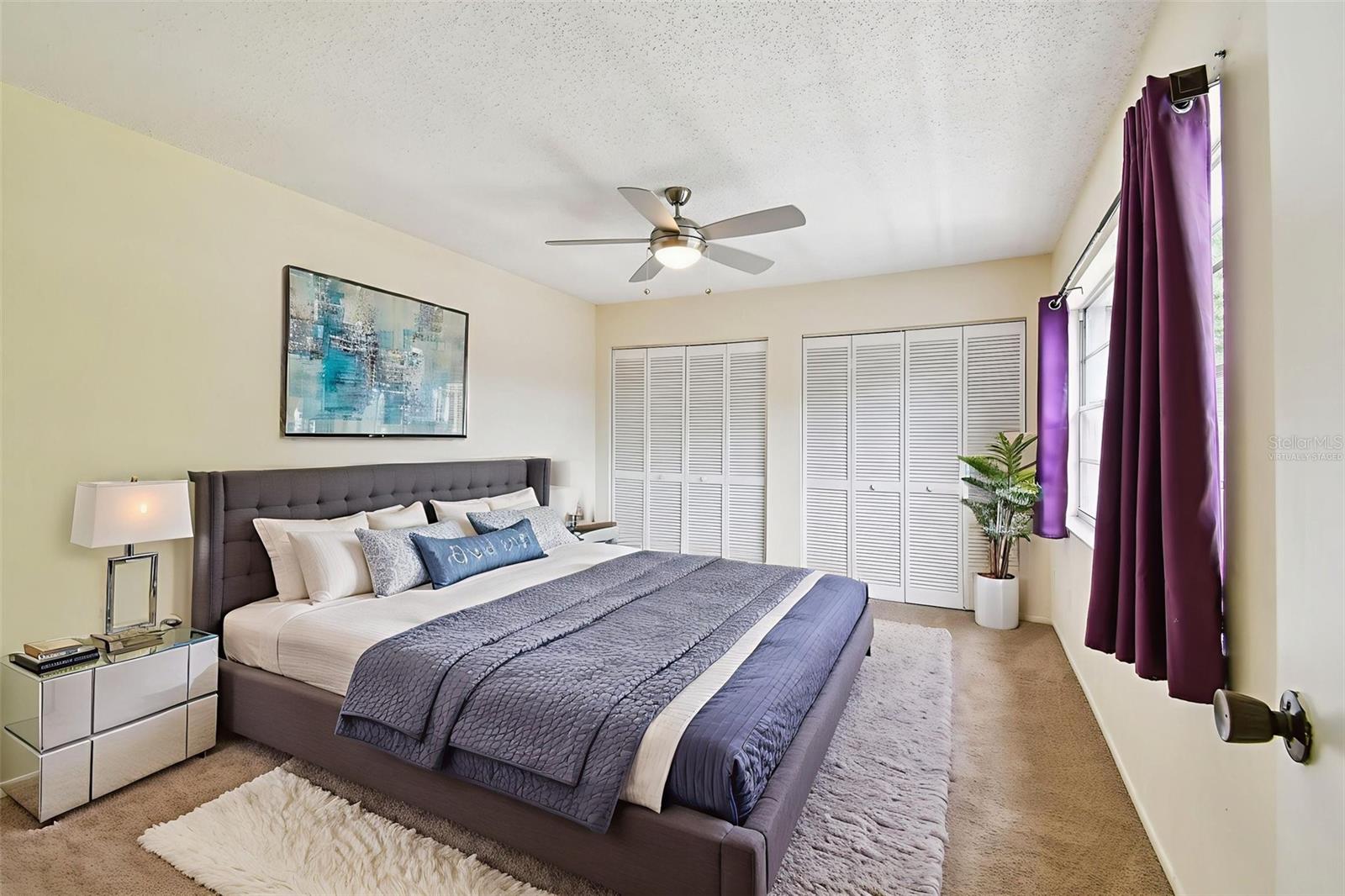Virtually staged primary bdrm