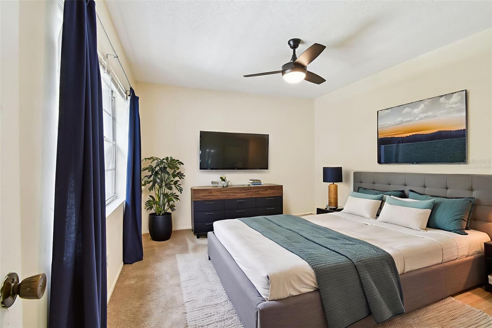 Virtually staged 2nd bdrm