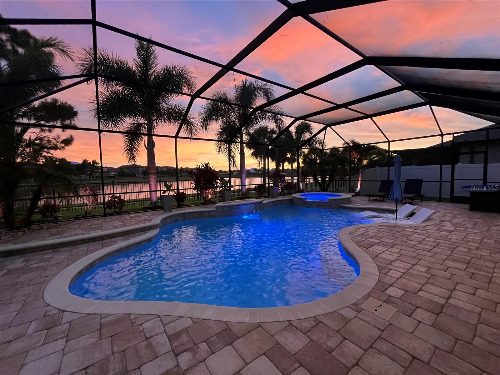 Southwest exposure for mesmerizing pond and sunset views