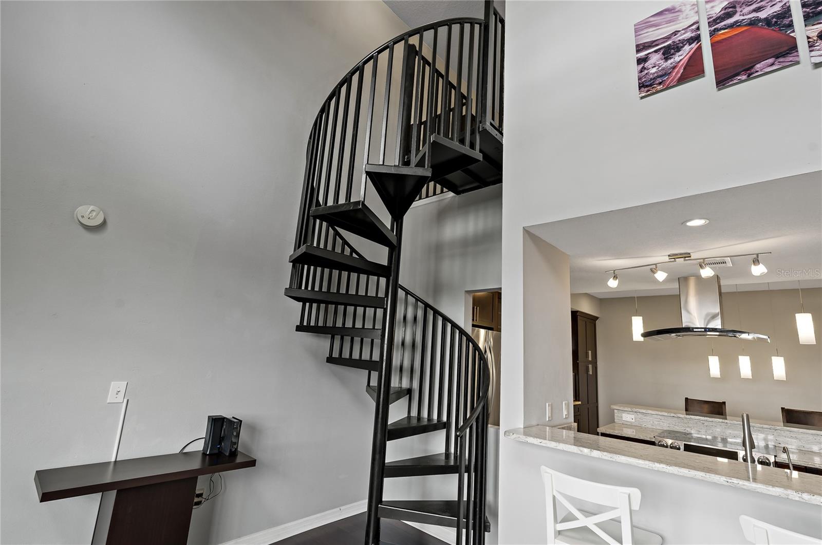 Spiral Stairway to Loft