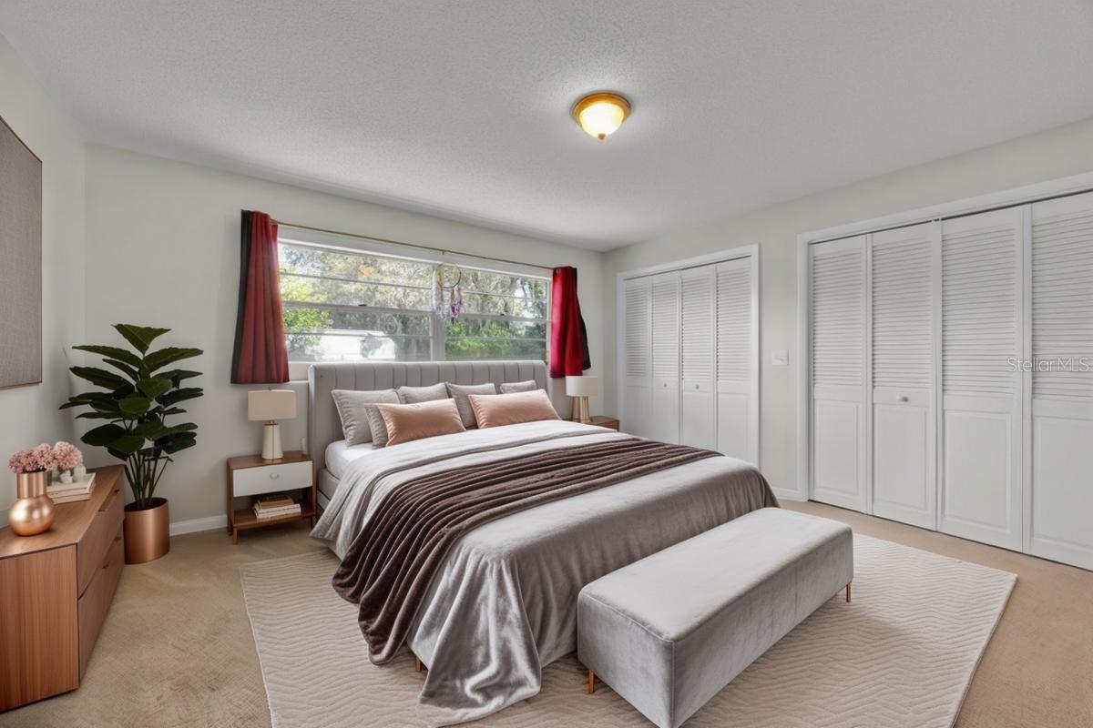 Primary Bedroom - staged
