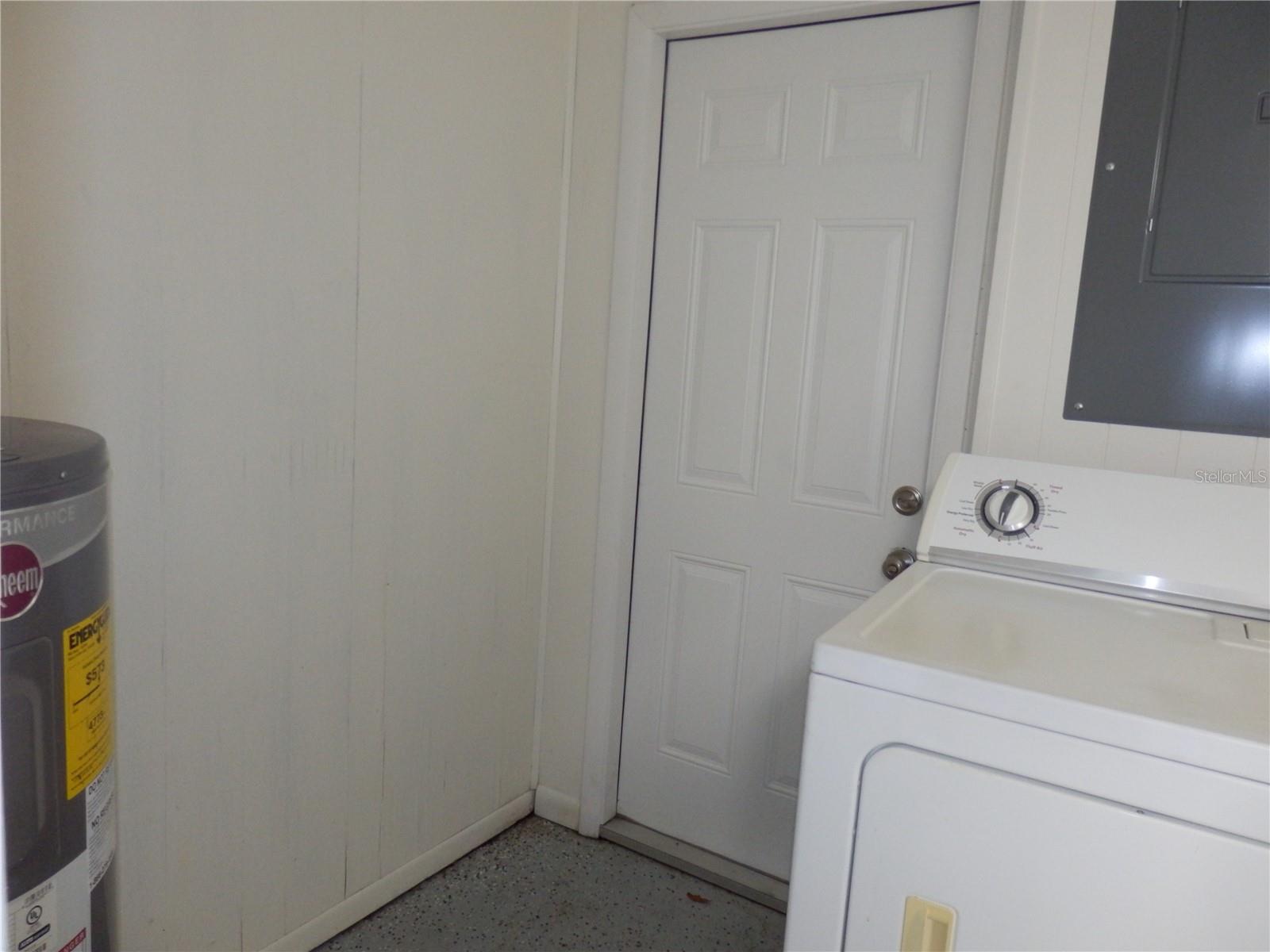 Garage Exit Door to the Back Yard