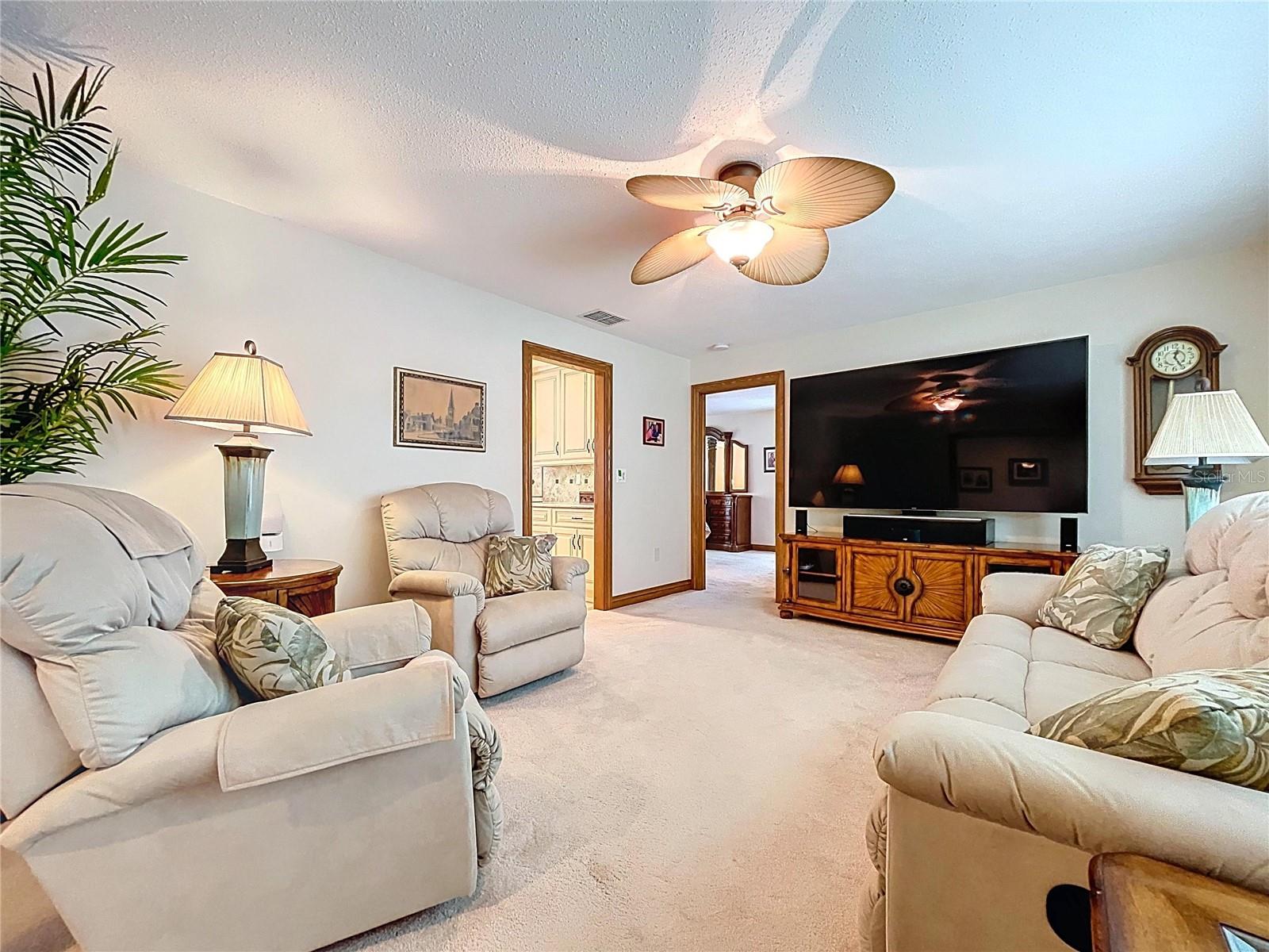 Light and bright, the formal living room gets the afternoon sun.