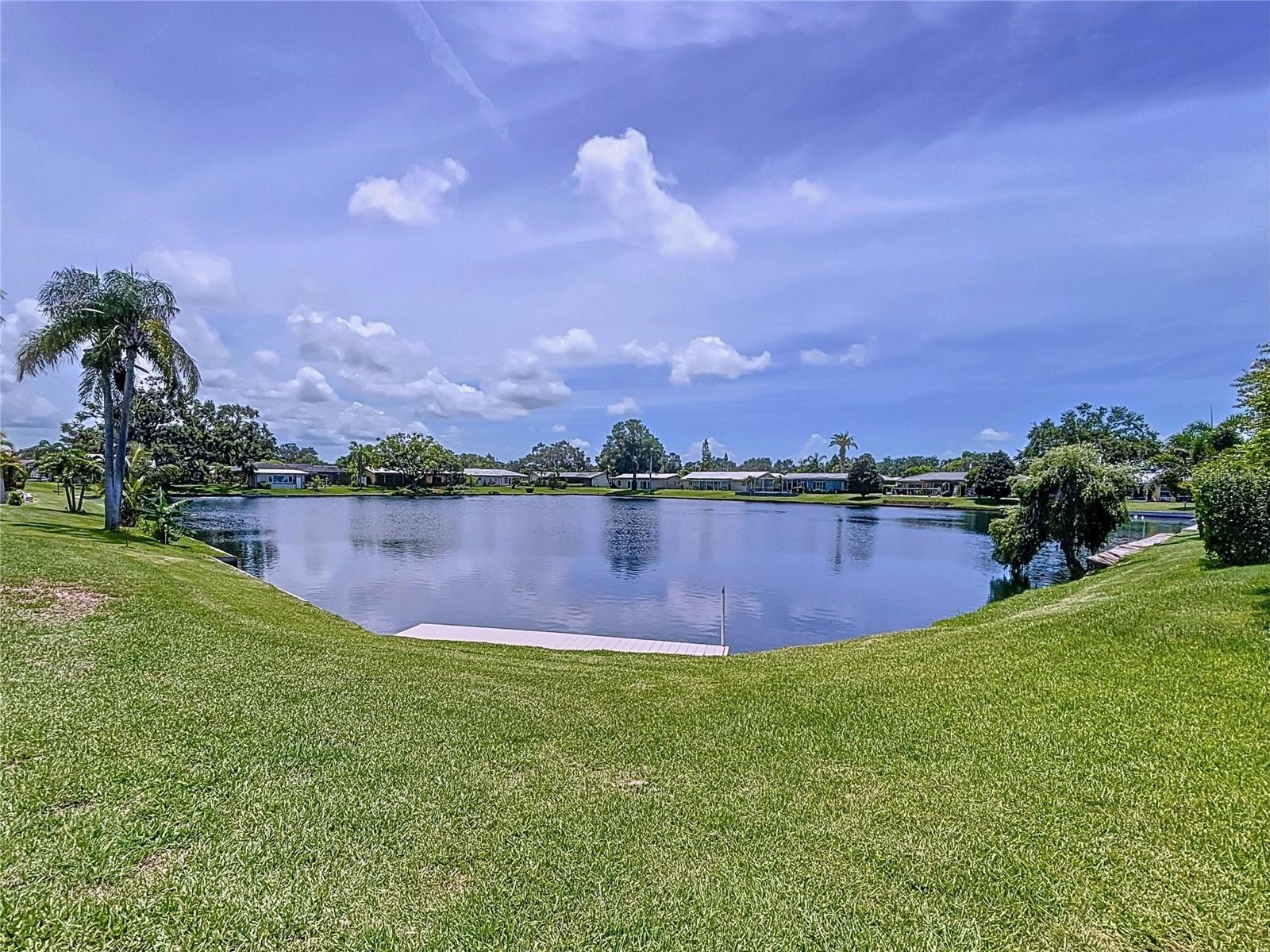 Lake views!  Well maintained neighborhood lake is private and only accessible by the owners on the lake.