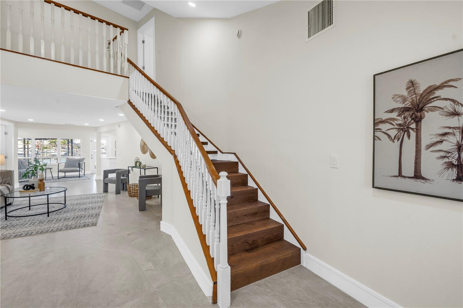 Stairs leading to upper level.