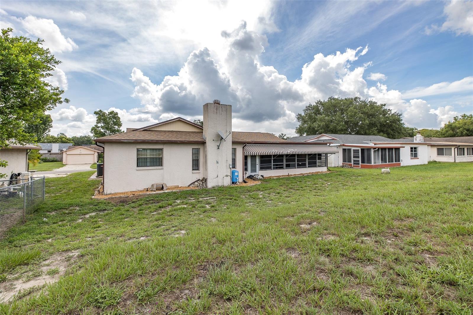 backyard view to house