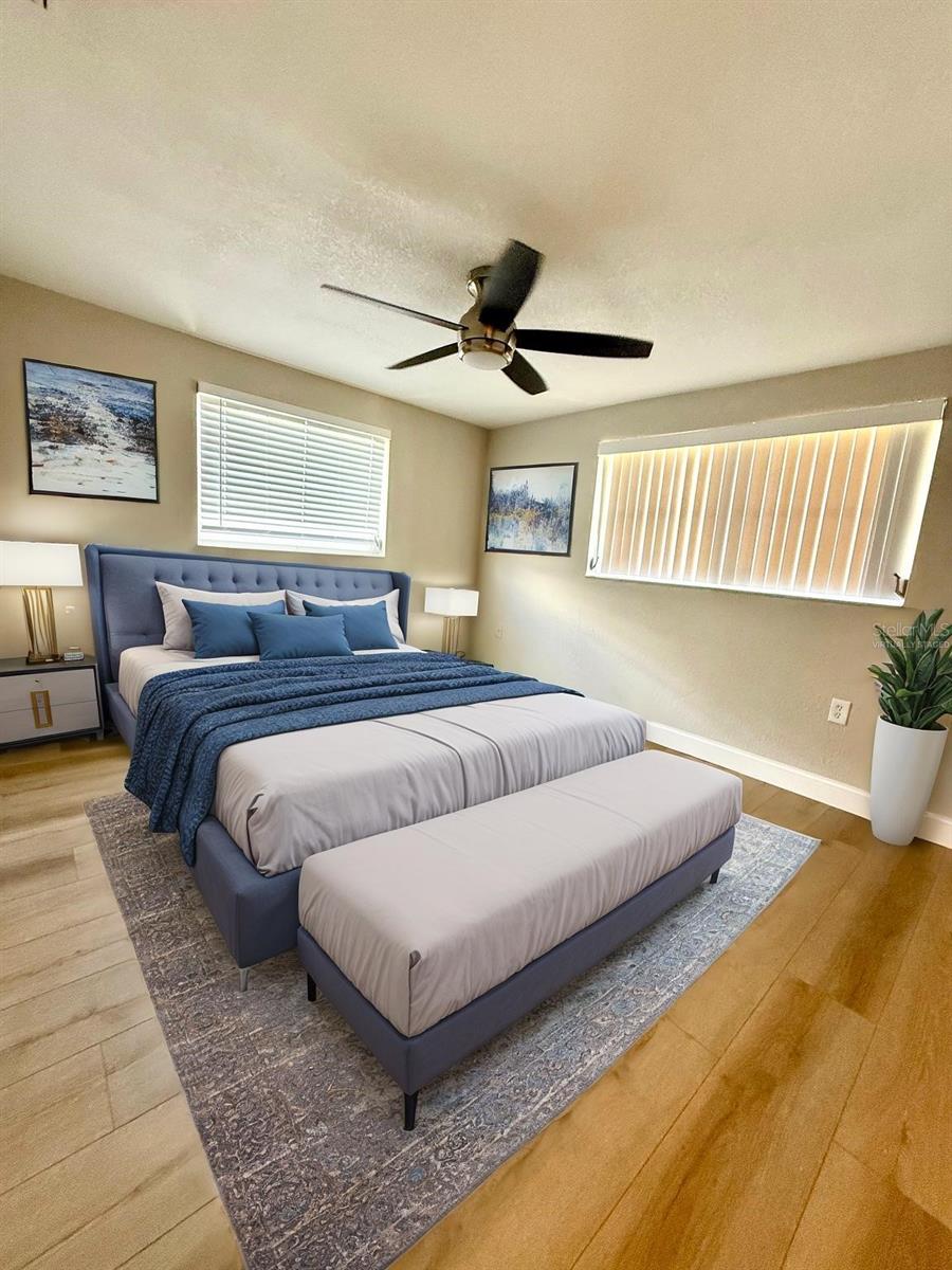 Virtually Staged Bedroom