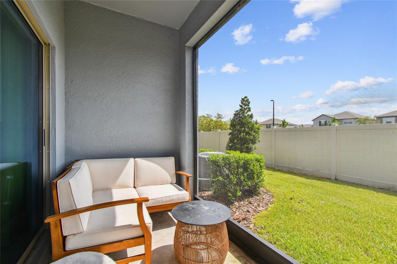 Covered screened Lanai
