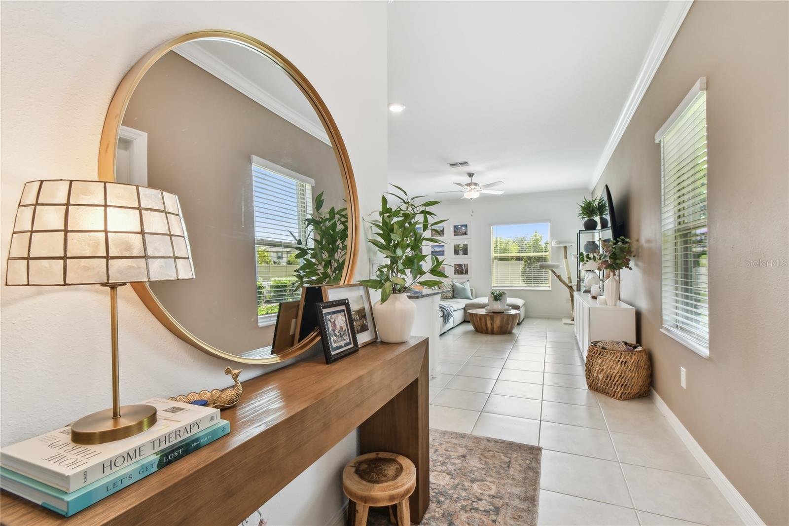 Foyer to open concept living area