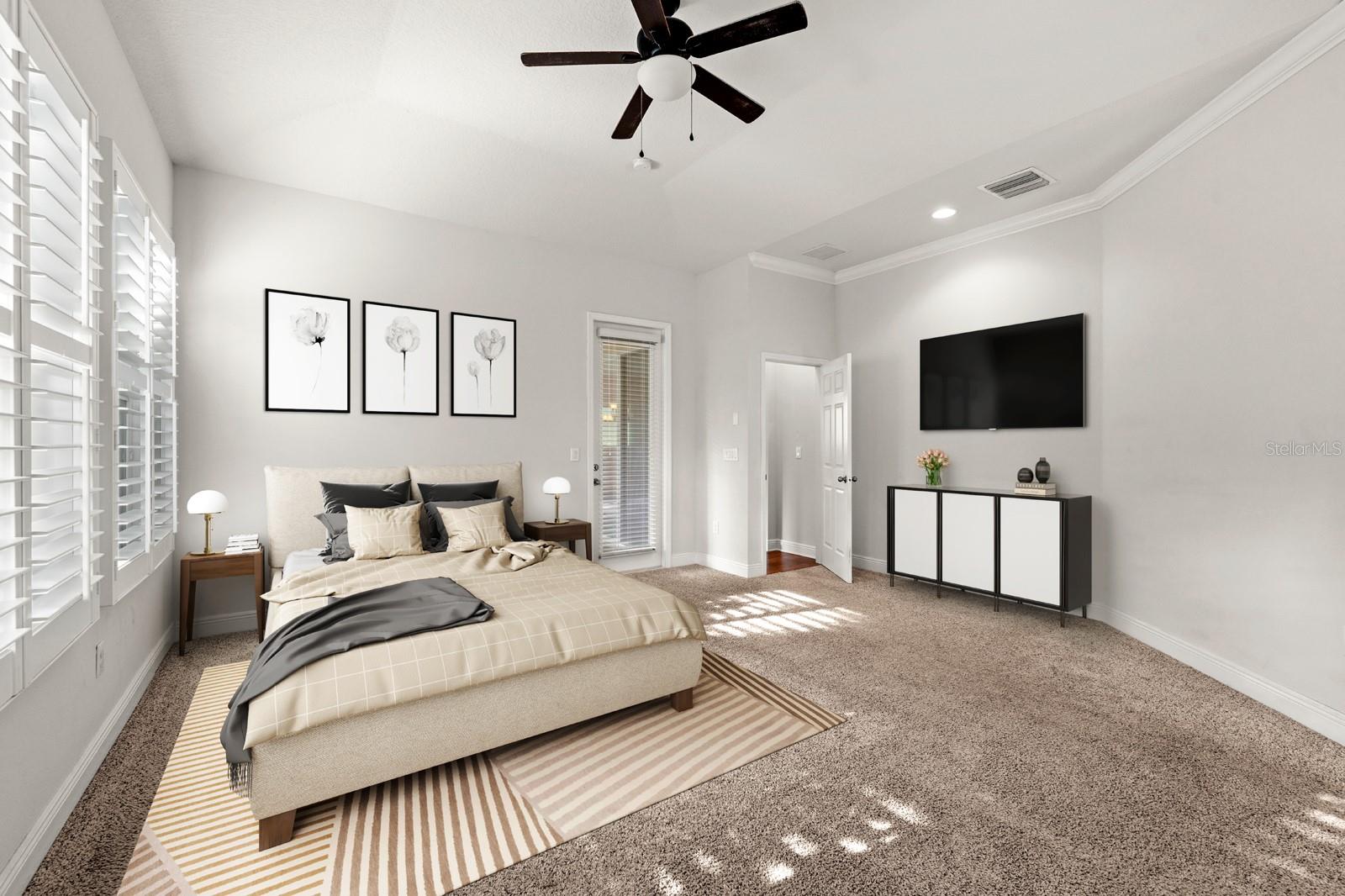 Digitally Staged Primary Suite