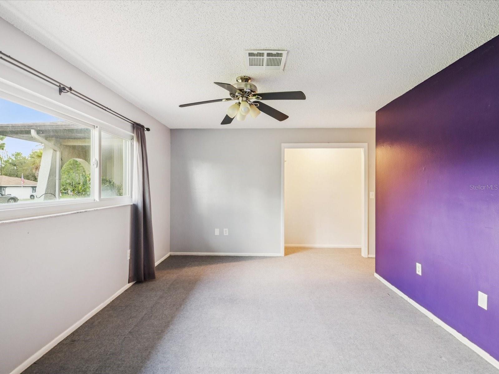 New picture windows and storage in expansive master suite