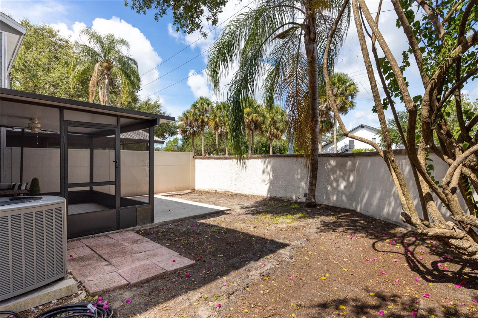 The back yard if fully fenced and private!