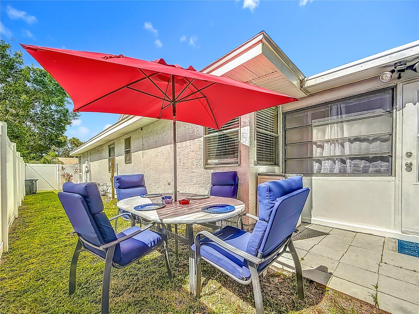 Rear Patio - Fenced Yard
