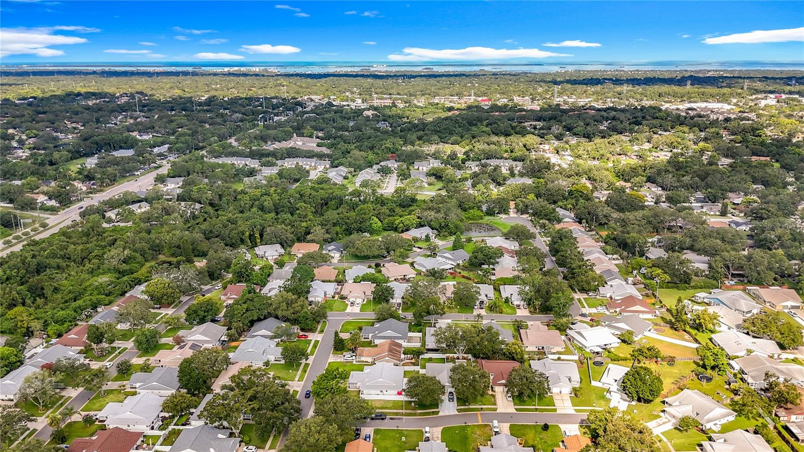 Aerial View West - Gulf of America in distance