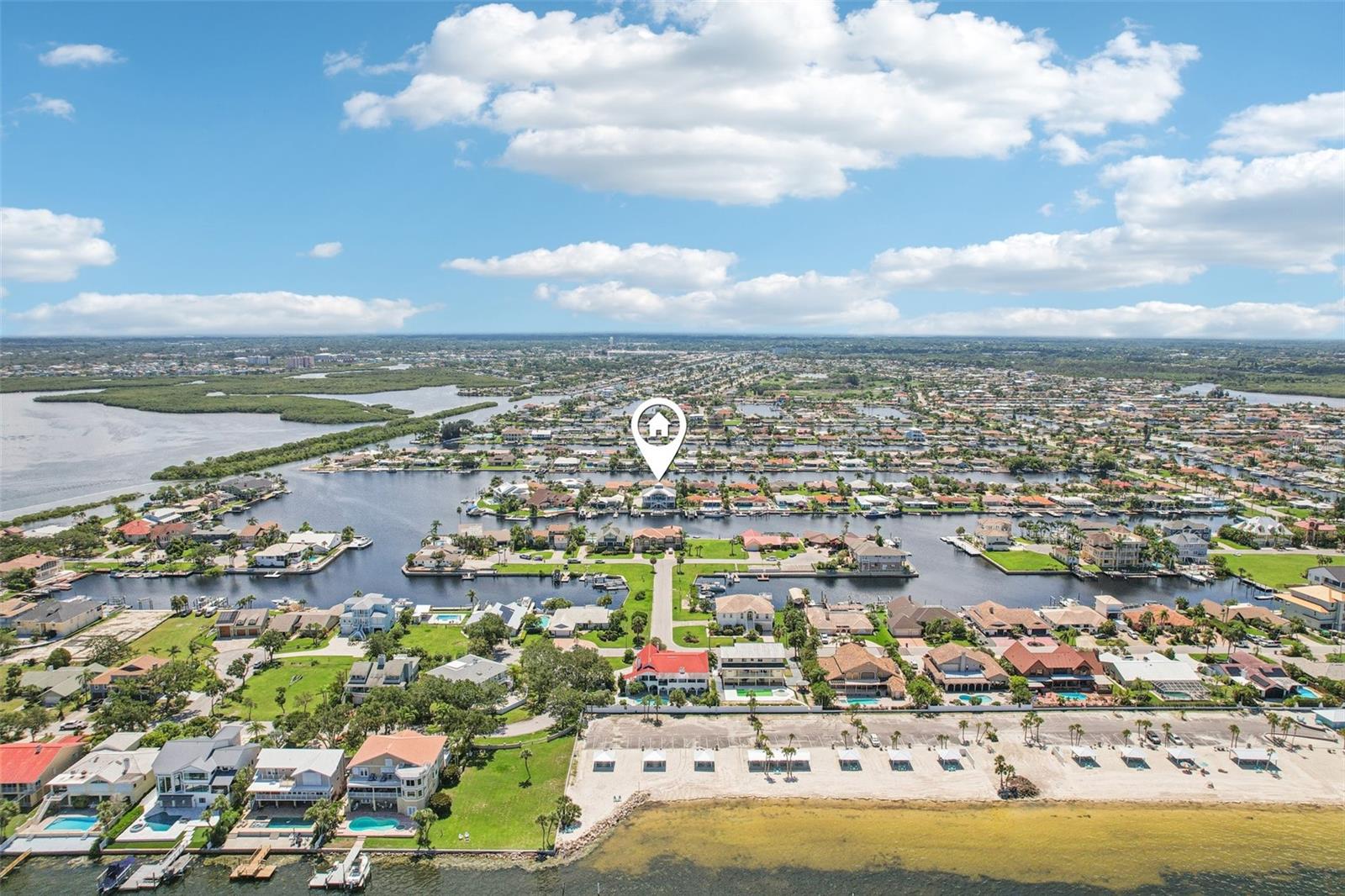 Walking distance to the private beach