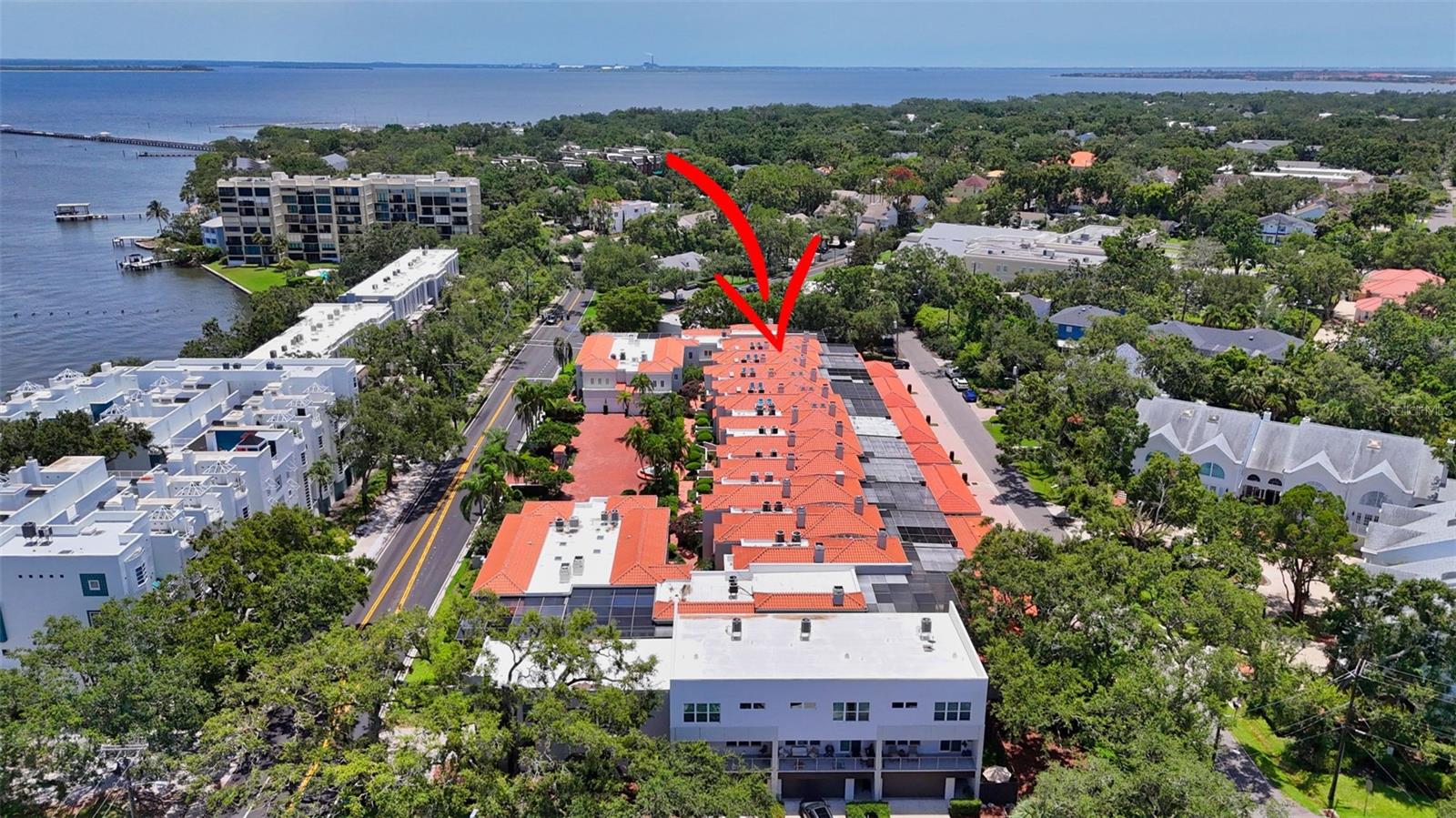 Looking South. Tampa Yacht Club on the left.