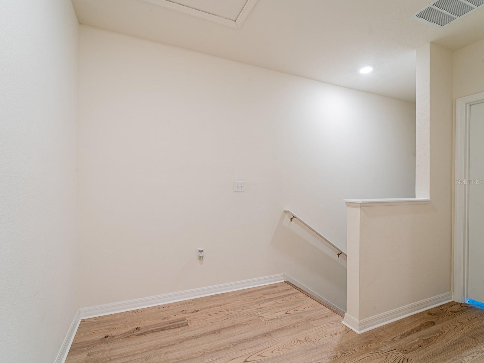 upstairs