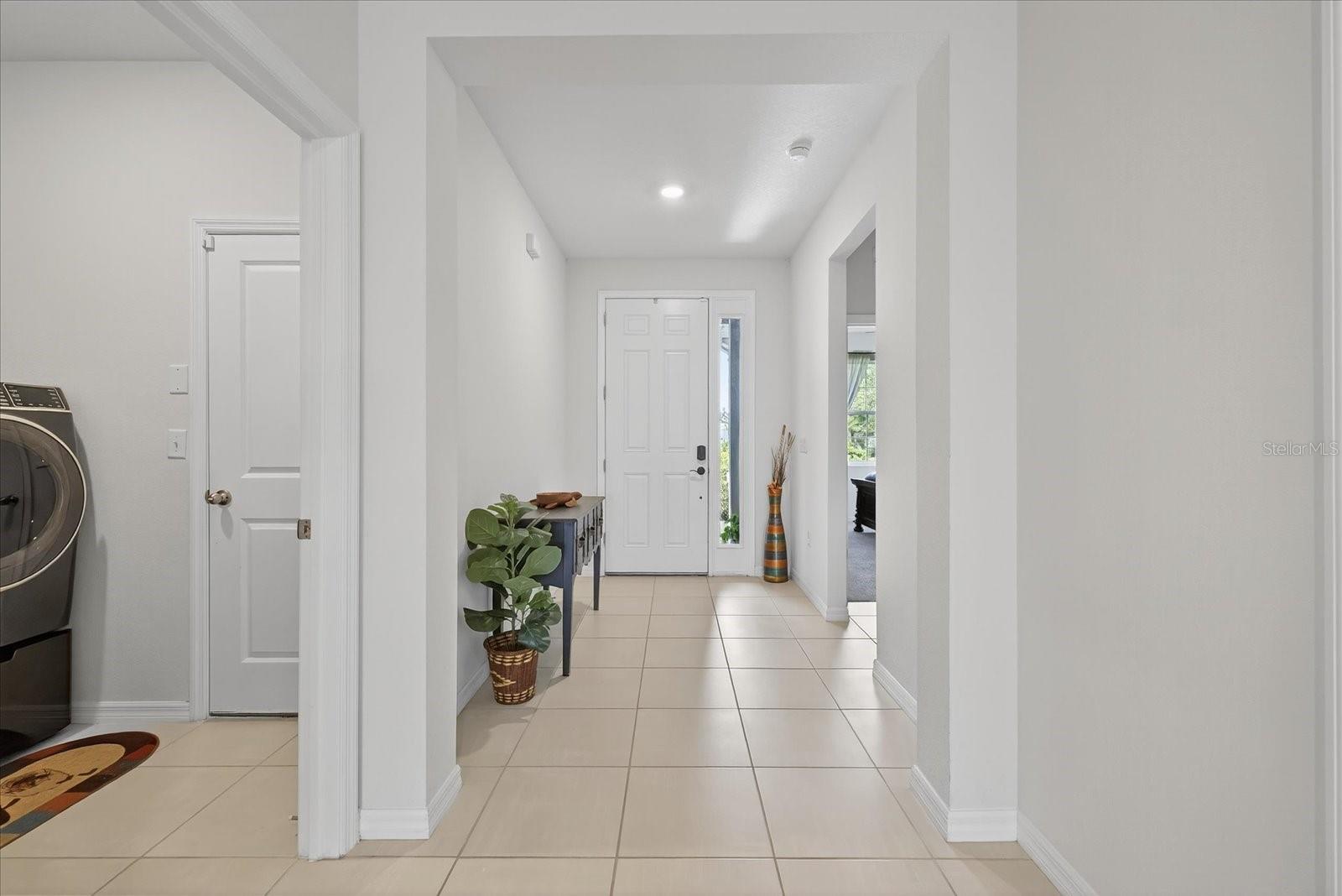 Laundry/garage off hallway