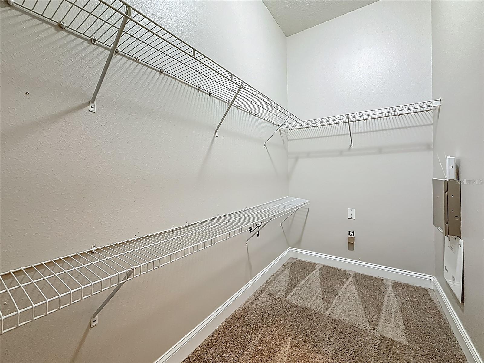 Showing two closets left and right, All walk in.