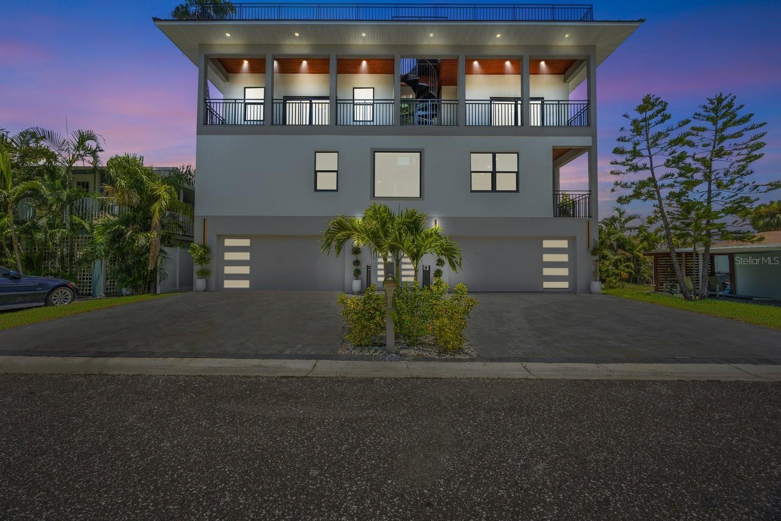 Dual Two-Car Garages