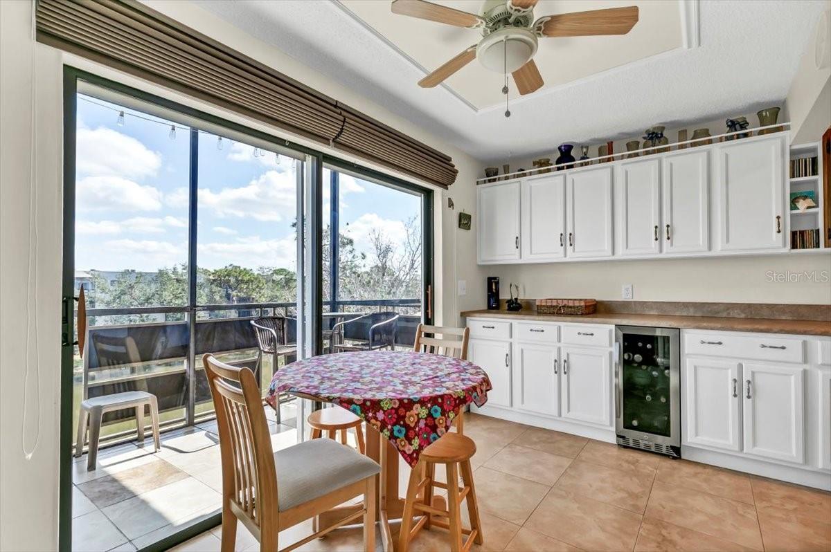 Extra storage & a wine fridge!
