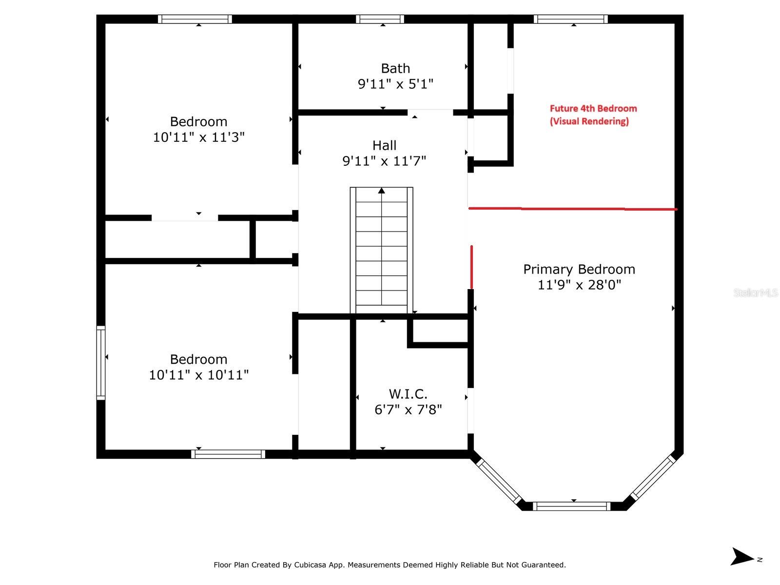 Upstairs Floor Plan can be converted to 4 Bedrooms