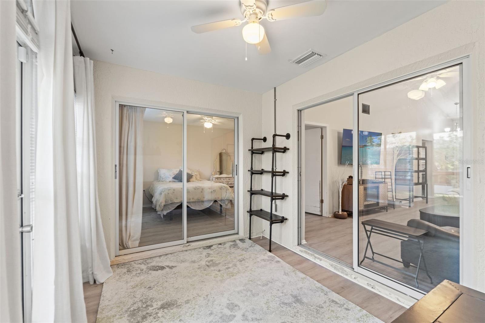 Sliding Glass Door from Fla Rm to Primary