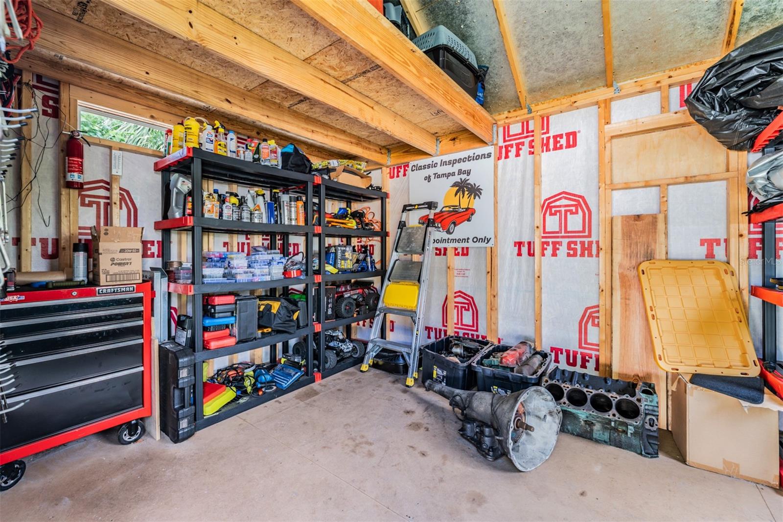 Inside Shed