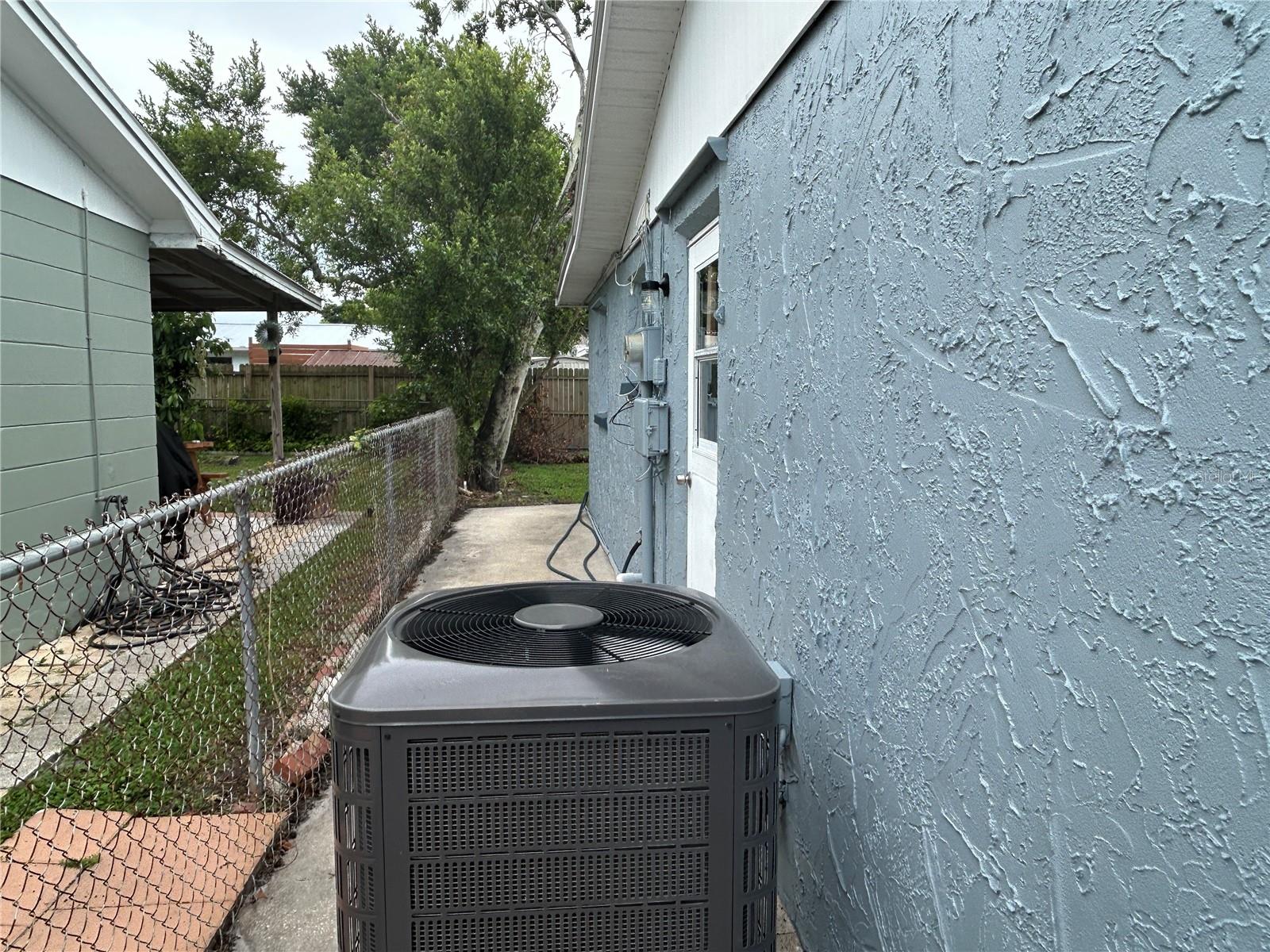 Side yard newer AC