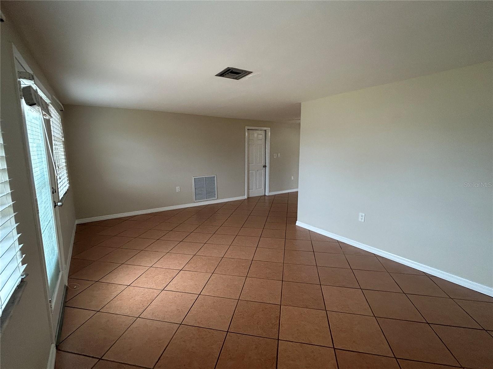 Main living area to kitchen, family rm.