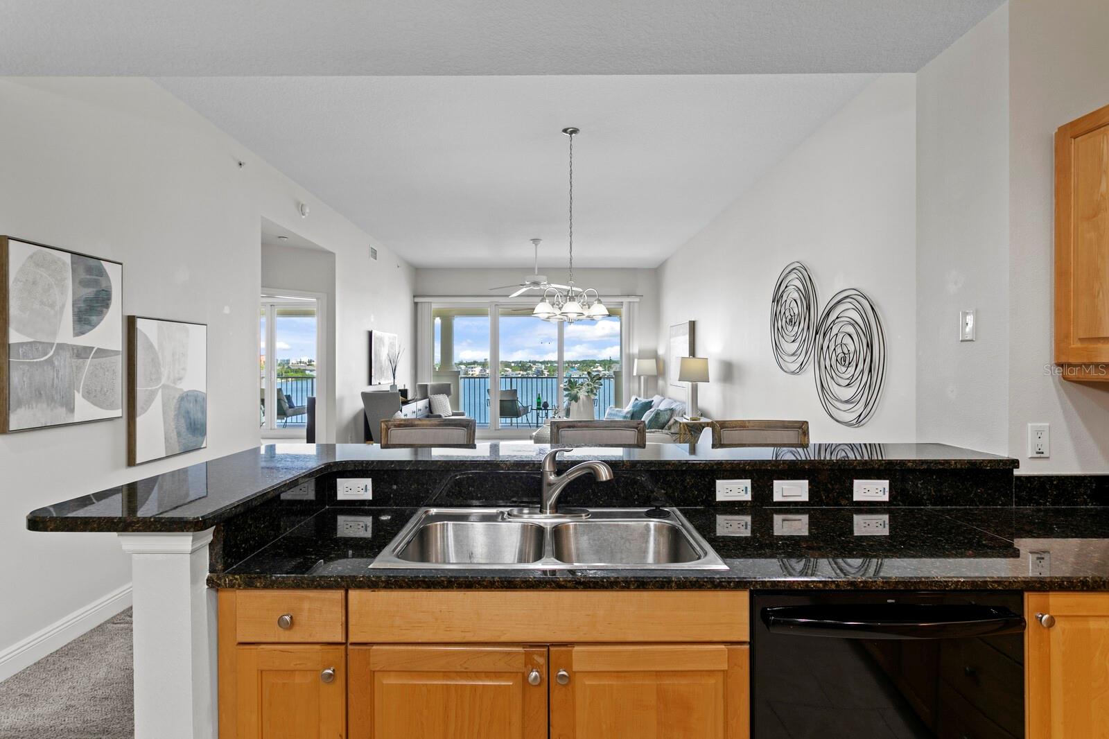 Water view from the kitchen sink