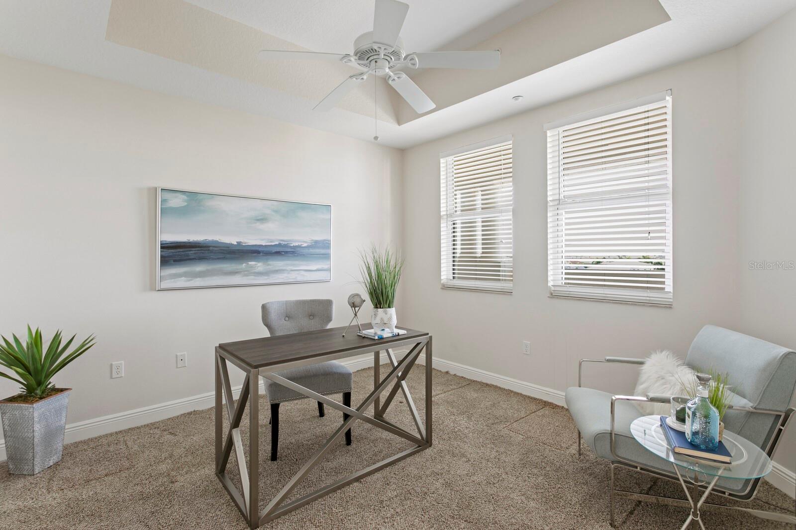 Bedroom #3 is staged as an office, but could be a guest bedroom, library, craft room...