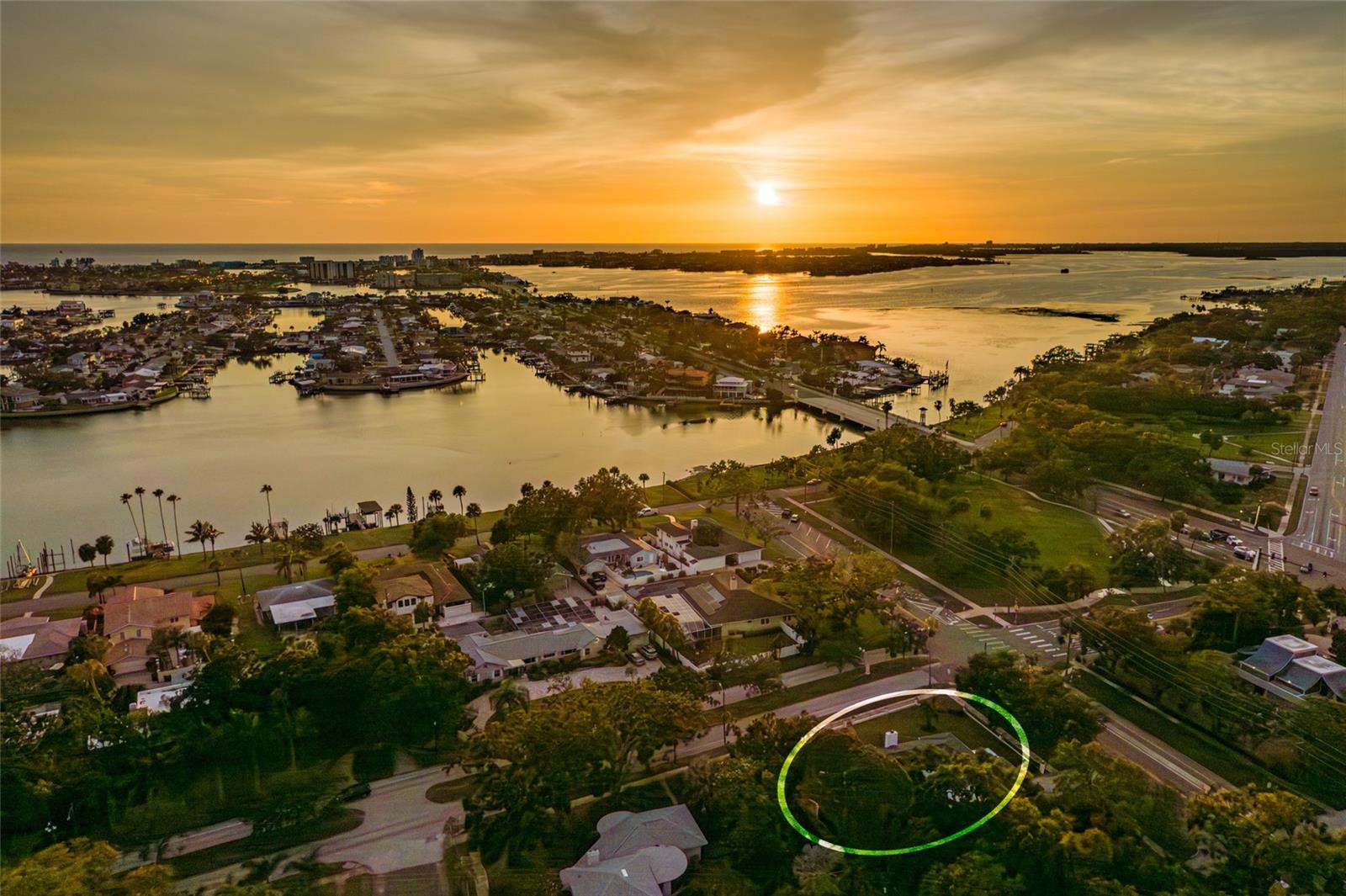 Sunset views from the house overlooking Sunset Park